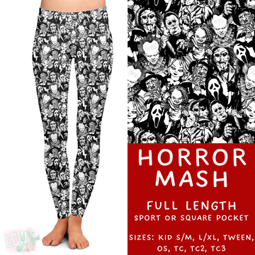 Ready To Ship - Horror Mash Full Length Leggings - TC
