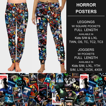 B181 Preorder - Horror Posters Legging/Jogger Collection (Closes 9/24. ETA: late Nov.)