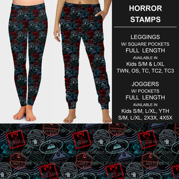 B181 Preorder - Horror Stamps Legging/Jogger Collection (Closes 9/24. ETA: late Nov.)