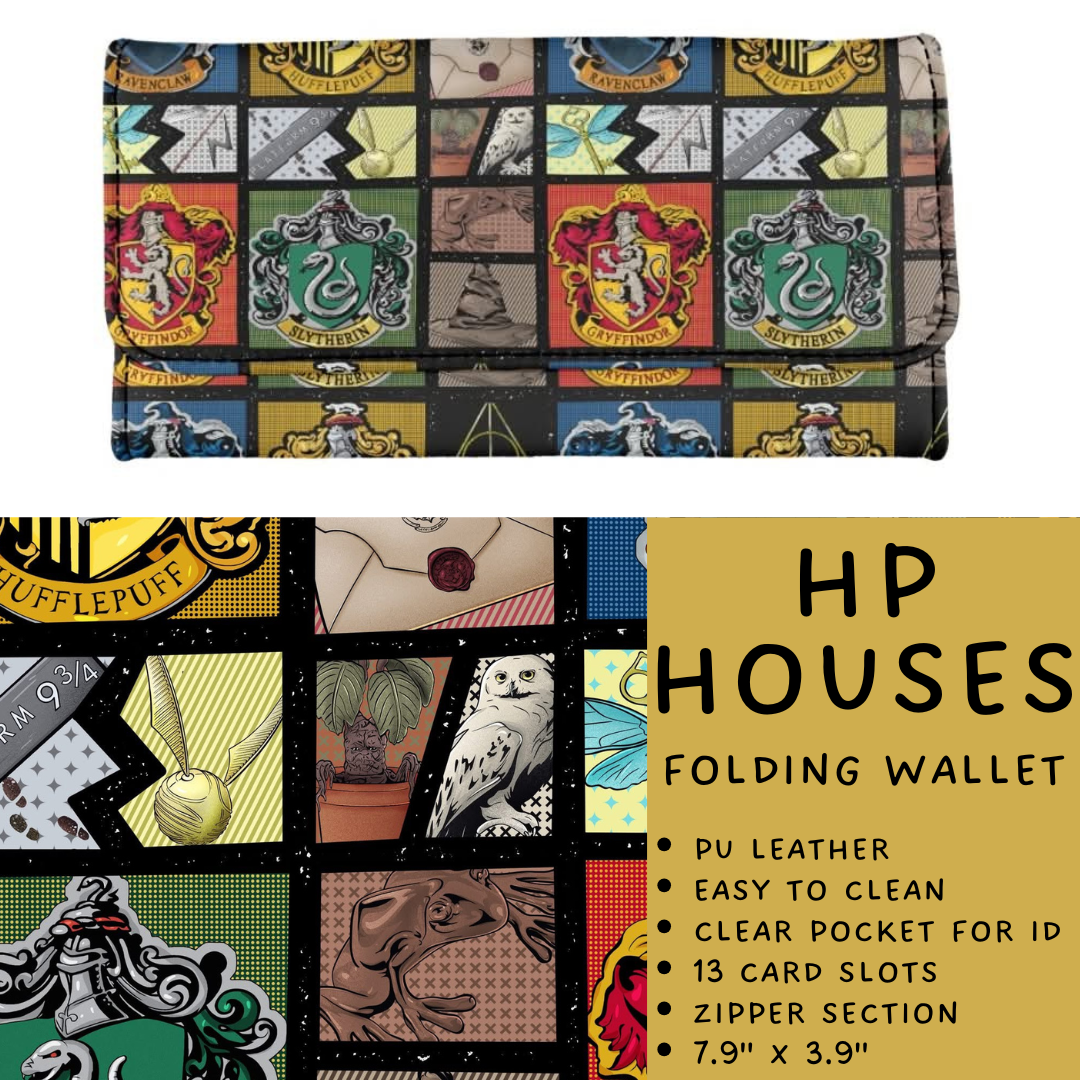 Batch #265 - Card Holders & Foldable Wallets - Closes 1/1 - ETA mid Feb - HP Houses Foldable Wallet