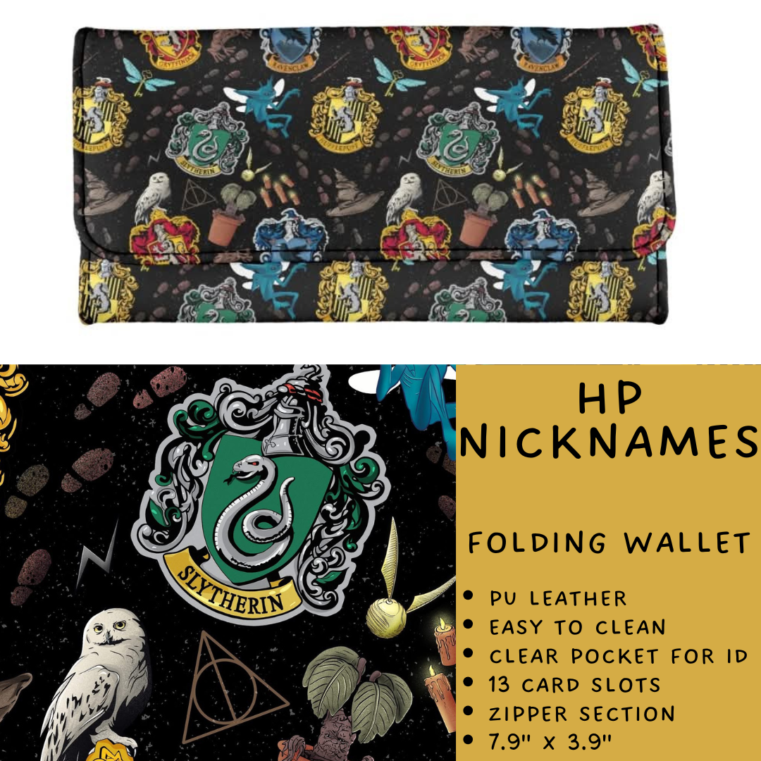 Batch #265 - Card Holders & Foldable Wallets - Closes 1/1 - ETA mid Feb - HP Nicknames Foldable Wallet