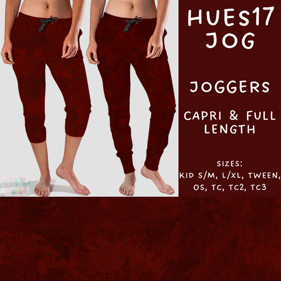 Ready To Ship - Hues17 Full and Capri Length Joggers