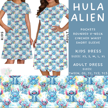 Batch #277 - December Request Run - Closes 1/27 - ETA late March - Hula Alien Adult & Kids Dresses