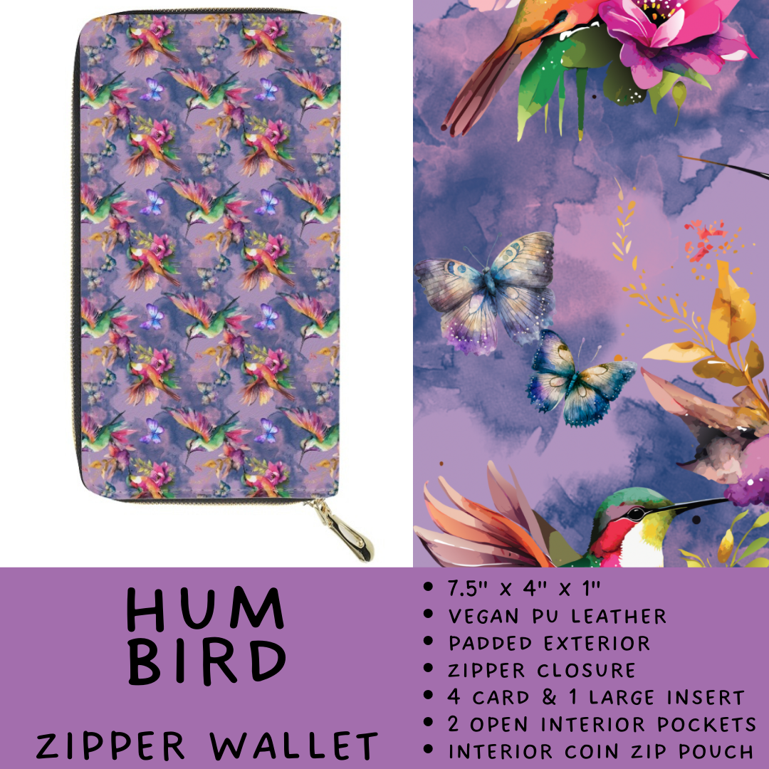 Batch #460 - Zip It Collection - Closes 12/5 - ETA late Jan - Hum Bird Zipper Wallet