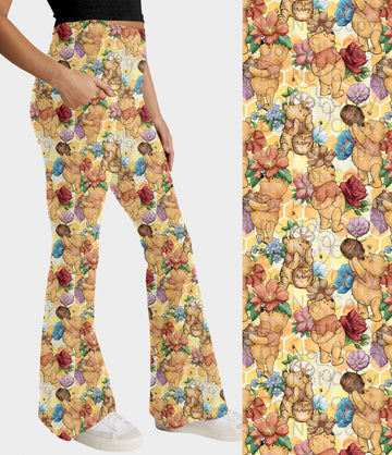 RTS - Hunny Blossom Flare Leggings w/ Pockets