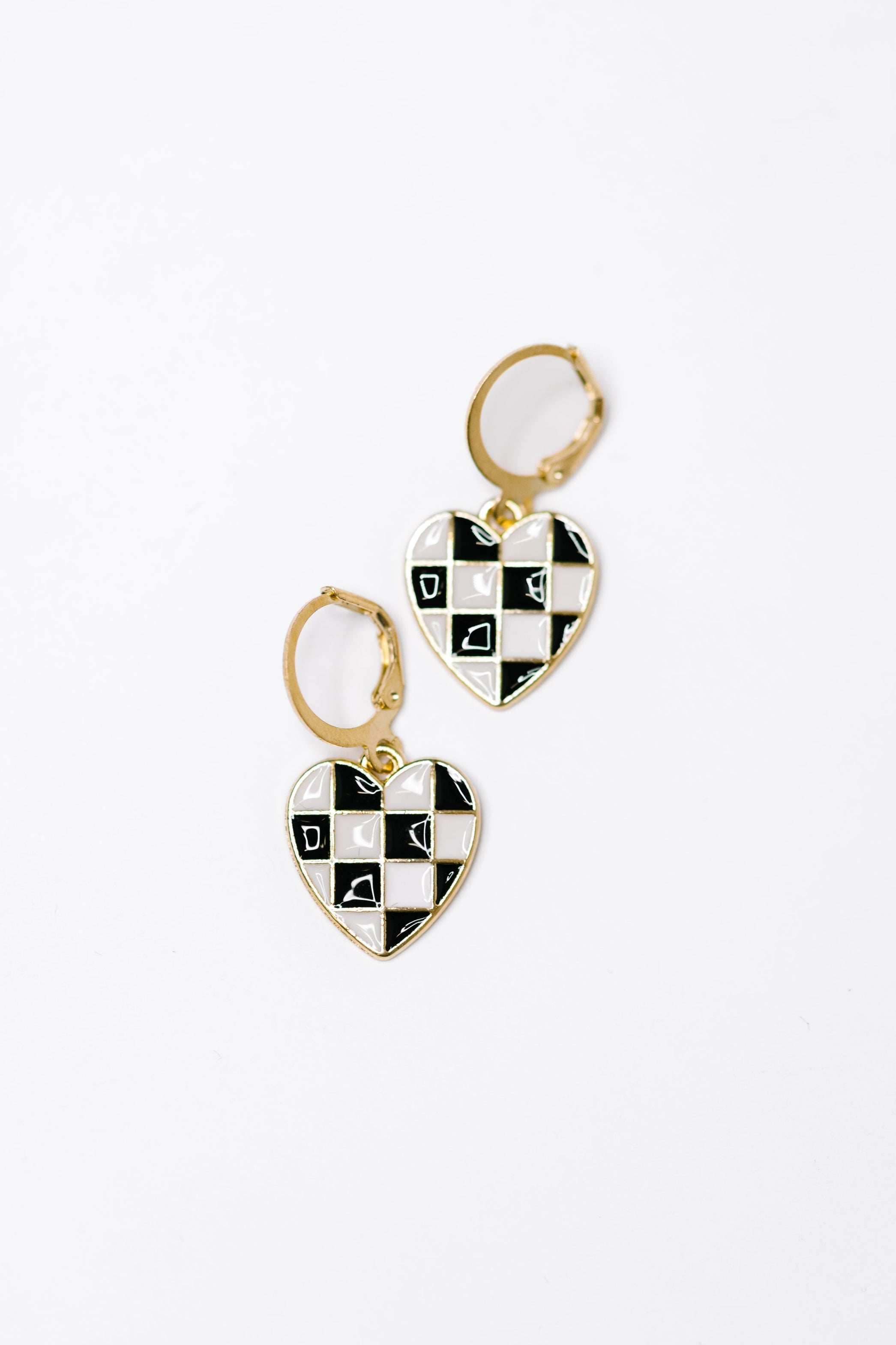 Heartbreaker Check Dangle Earrings