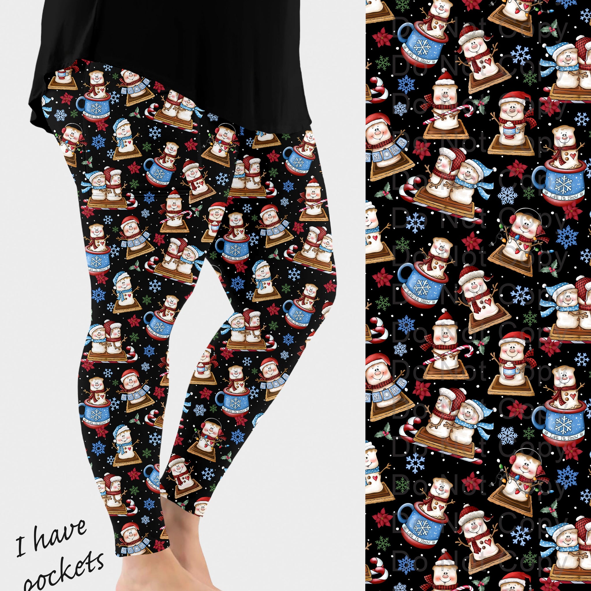 RTS - Holiday S'mores Leggings w/ Pockets