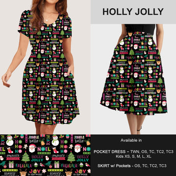 B183 - Preorder Holly Jolly Dress/Skirt with Pockets (Closes 10/02. ETA: early Dec)