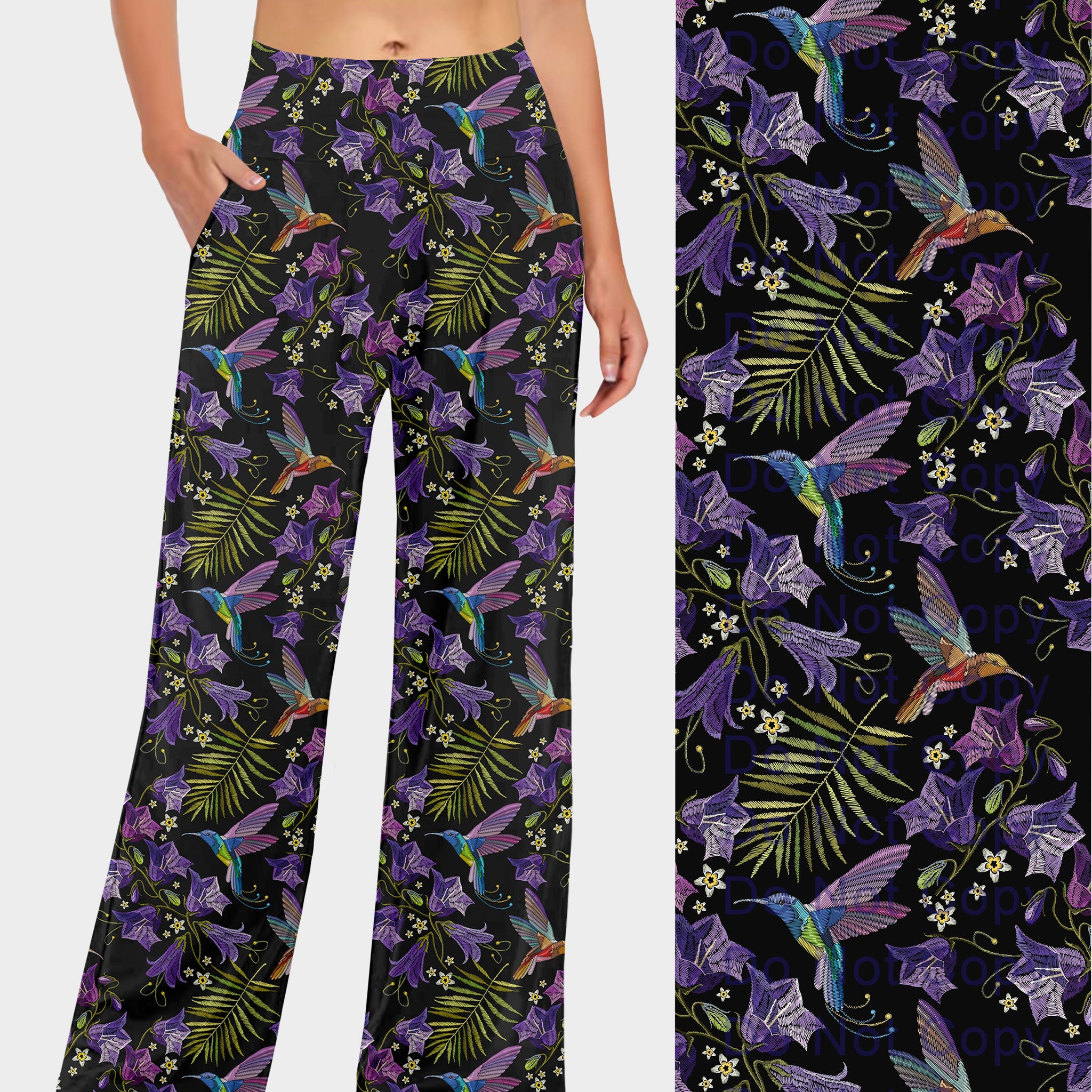 RTS - Hummingbird Bell Flowers Lounge Pants