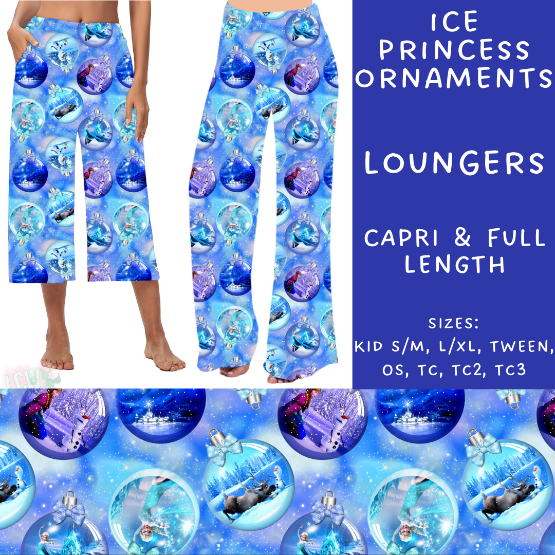 Batch #231 - Tis The Season - Closes 10/31 - ETA early/mid Dec - Ice Princess Ornaments Capri and Full Length Loungers