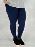 Navy Sport Pocket Leggings