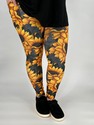 Sunflower Leggings w/ Pockets