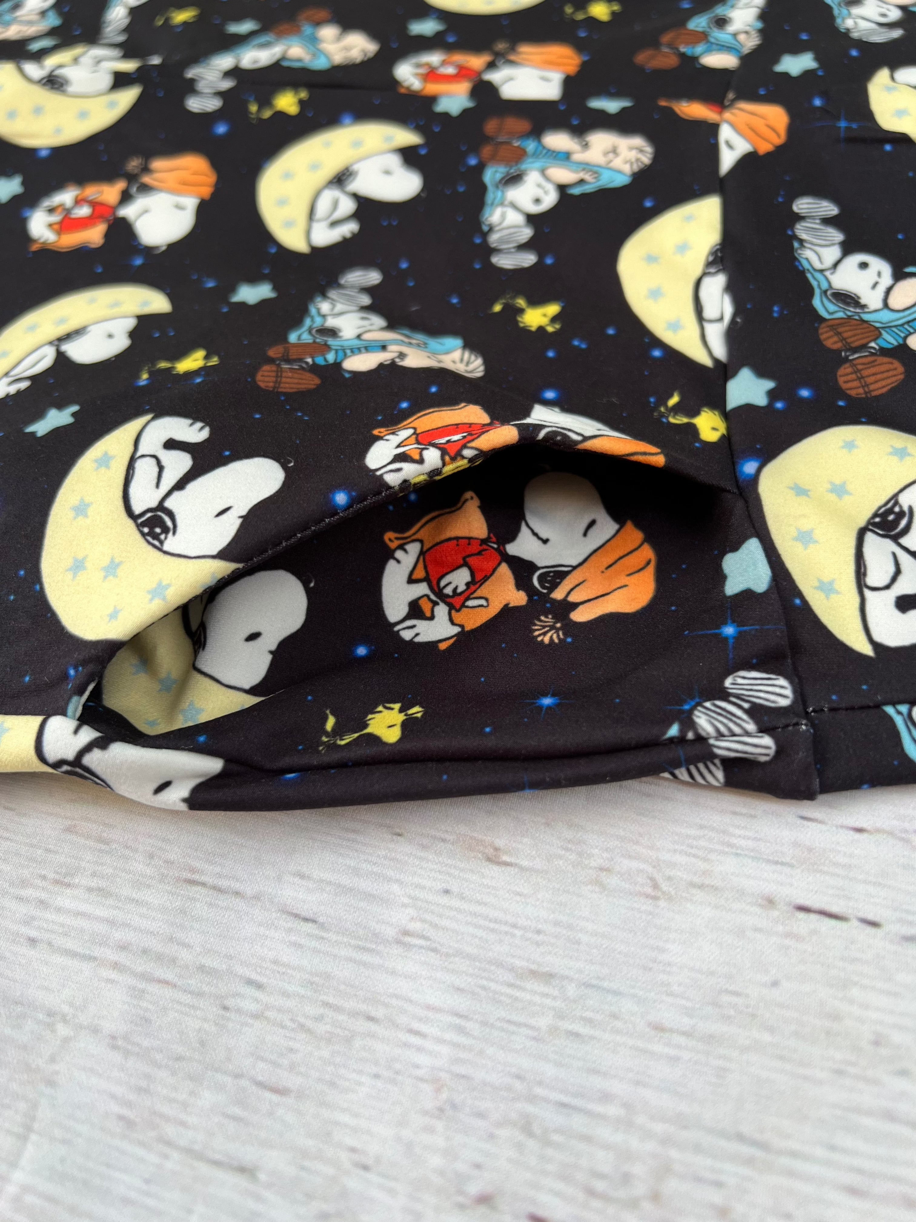 Sleepy Pup - High Waisted Wide Leg Hybrid Leggings/Pants w/ Pockets