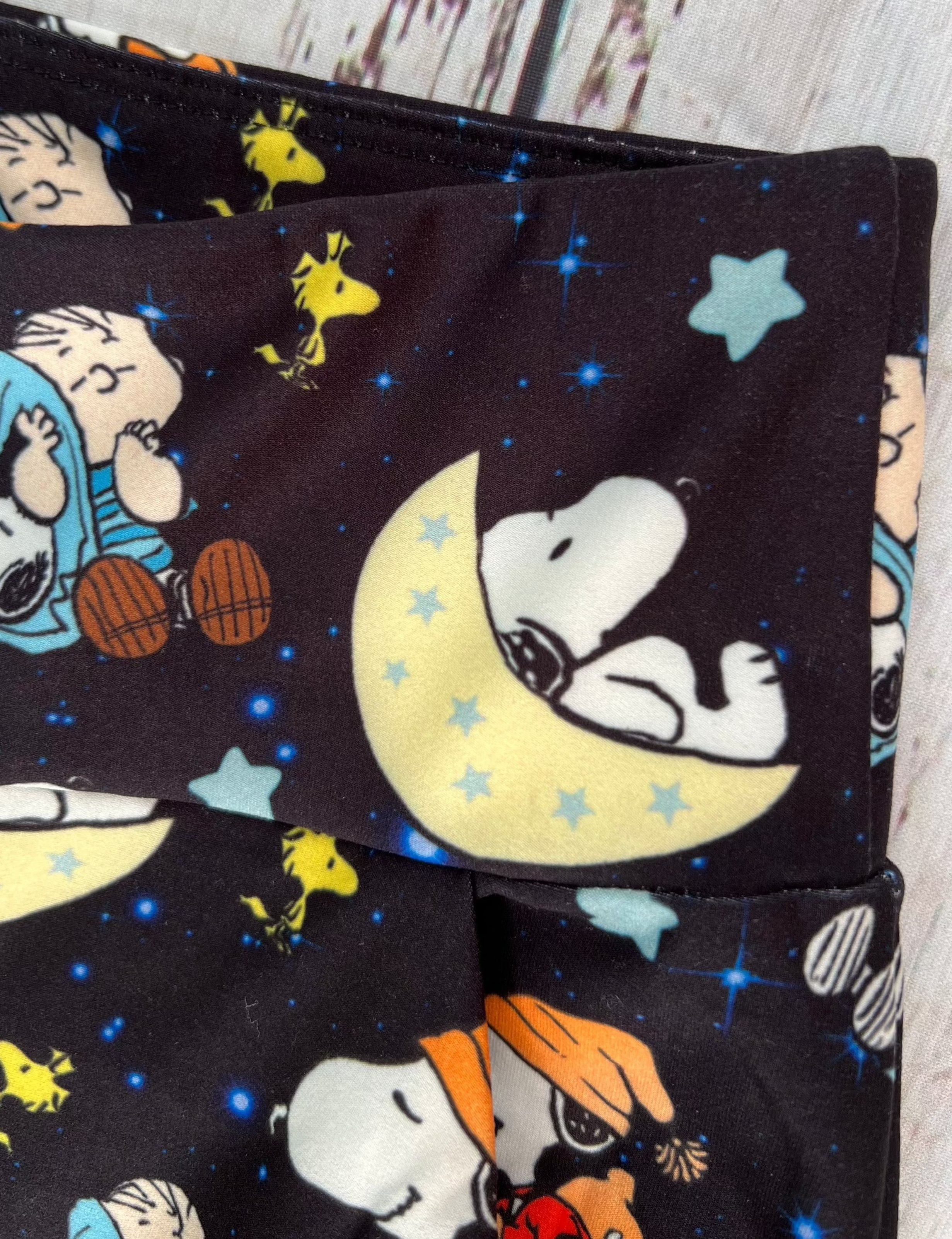 Sleepy Pup - High Waisted Wide Leg Hybrid Leggings/Pants w/ Pockets