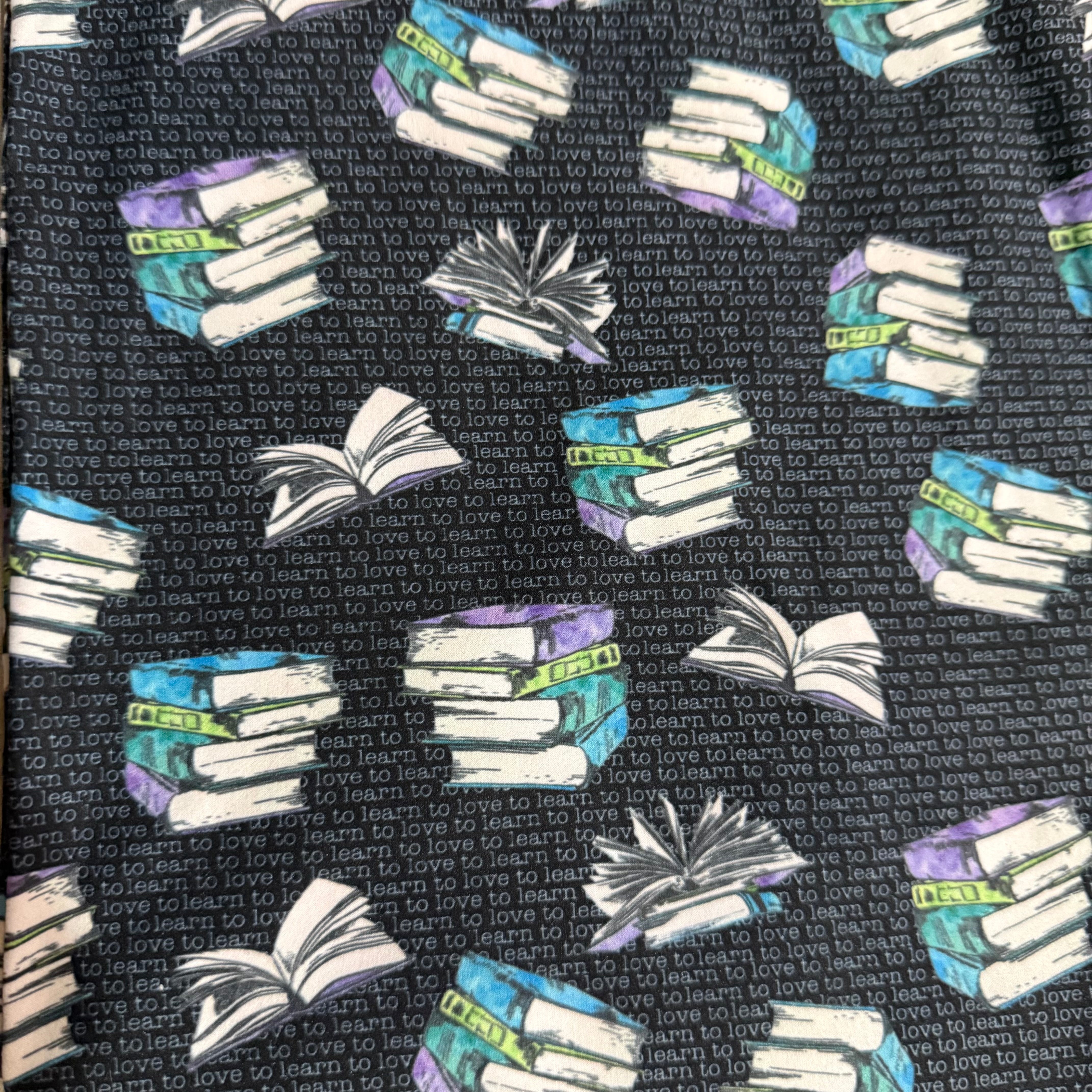 Love To Learn Book Print High Waisted Leggings