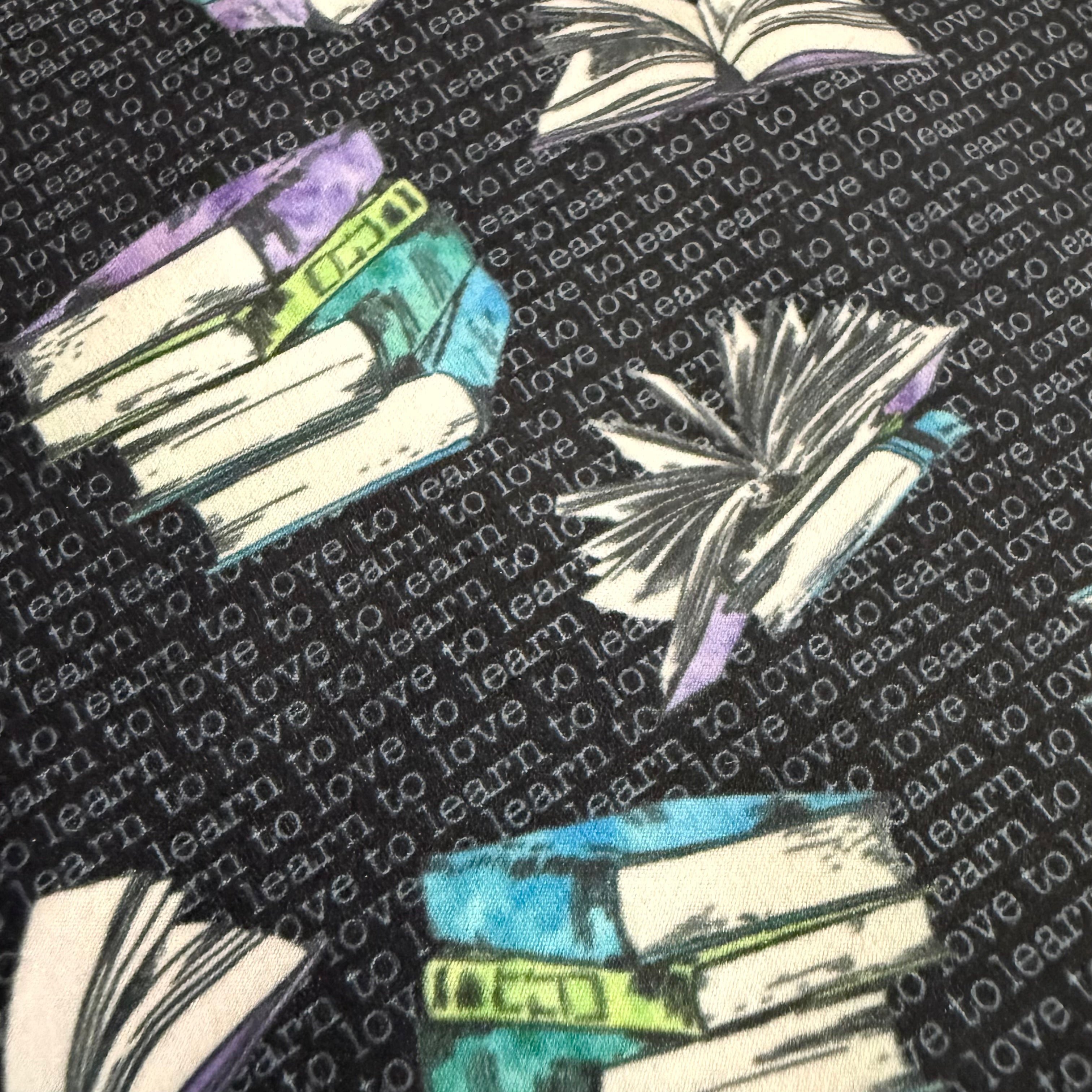 Love To Learn Book Print High Waisted Leggings