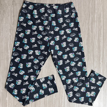 Love To Learn Book Print High Waisted Leggings