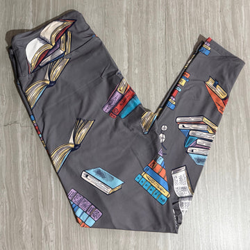 Book Print High Waisted Leggings