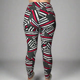 Firefighter Support Thin Red Line Flag Print Soft Leggings - Capri or Full Length