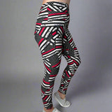 Firefighter Support Thin Red Line Flag Print Soft Leggings - Capri or Full Length