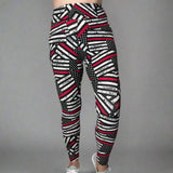 Firefighter Support Thin Red Line Flag Print Soft Leggings - Capri or Full Length
