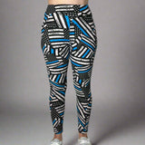 Thin Blue Line Flag Print Soft Leggings - Comfortable & Supportive for Everyday Wear - Capri or Full Length