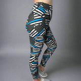 Thin Blue Line Flag Print Soft Leggings - Comfortable & Supportive for Everyday Wear - Capri or Full Length