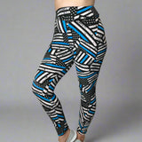 Thin Blue Line Flag Print Soft Leggings - Comfortable & Supportive for Everyday Wear - Capri or Full Length