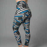 Thin Blue Line Flag Print Soft Leggings - Comfortable & Supportive for Everyday Wear - Capri or Full Length
