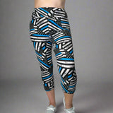 Thin Blue Line Flag Print Soft Leggings - Comfortable & Supportive for Everyday Wear - Capri or Full Length