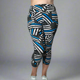 Thin Blue Line Flag Print Soft Leggings - Comfortable & Supportive for Everyday Wear - Capri or Full Length