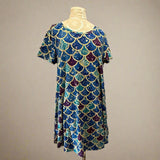 A-line Soft Stretchy Dress w/ Pockets - Mermaid, Rainbow Roses, Dream Catchers