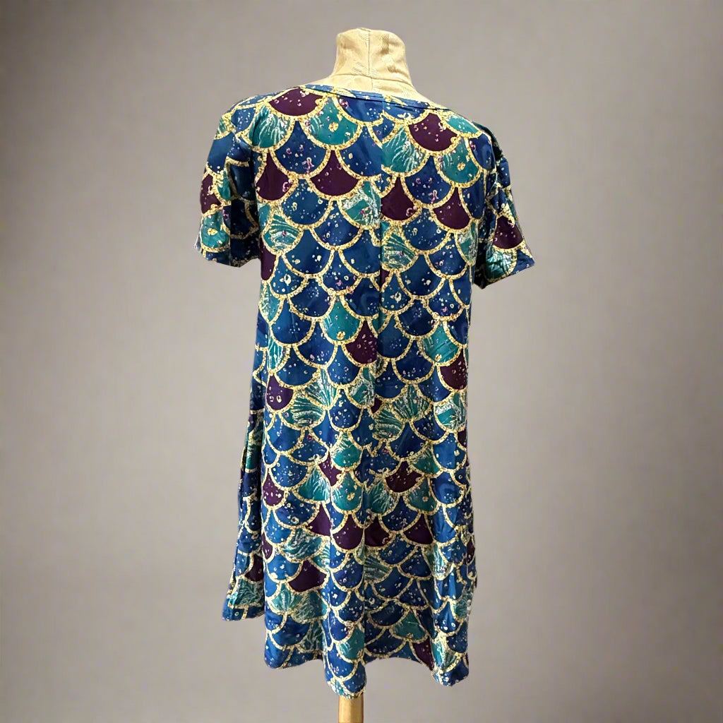 A-line Soft Stretchy Dress w/ Pockets - Mermaid, Rainbow Roses, Dream Catchers