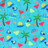 Got Salt? Five O'clock Margarita Print Blue Soft Capri Leggings