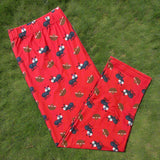 Ants On Pants Print Red Capri Leggings