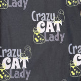 Crazy Cat Lady Print Black Leggings
