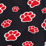 Red Paw Prints Leggings with Pocket in Waist Band