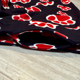 Red Paw Prints Leggings with Pocket in Waist Band