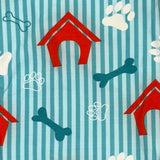 Dog House Print Striped Leggings