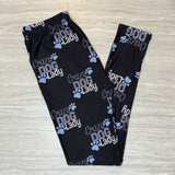 Crazy Dog Lady Print Black Leggings