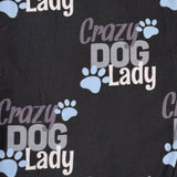 Crazy Dog Lady Print Black Leggings