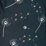 Pet Loss Dandelion Rainbow Paw Print Black Leggings