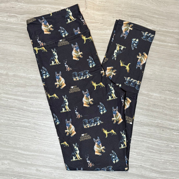 I Love My German Shepherd Print Leggings