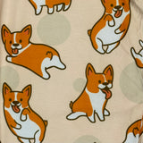 Cute Corgi Print Leggings with Pocket in Waistband