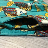 Colorful Angelfish Print Soft Leggings w/ Yoga Band Pocket