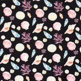 Seashell Print Leggings Material T-shirt