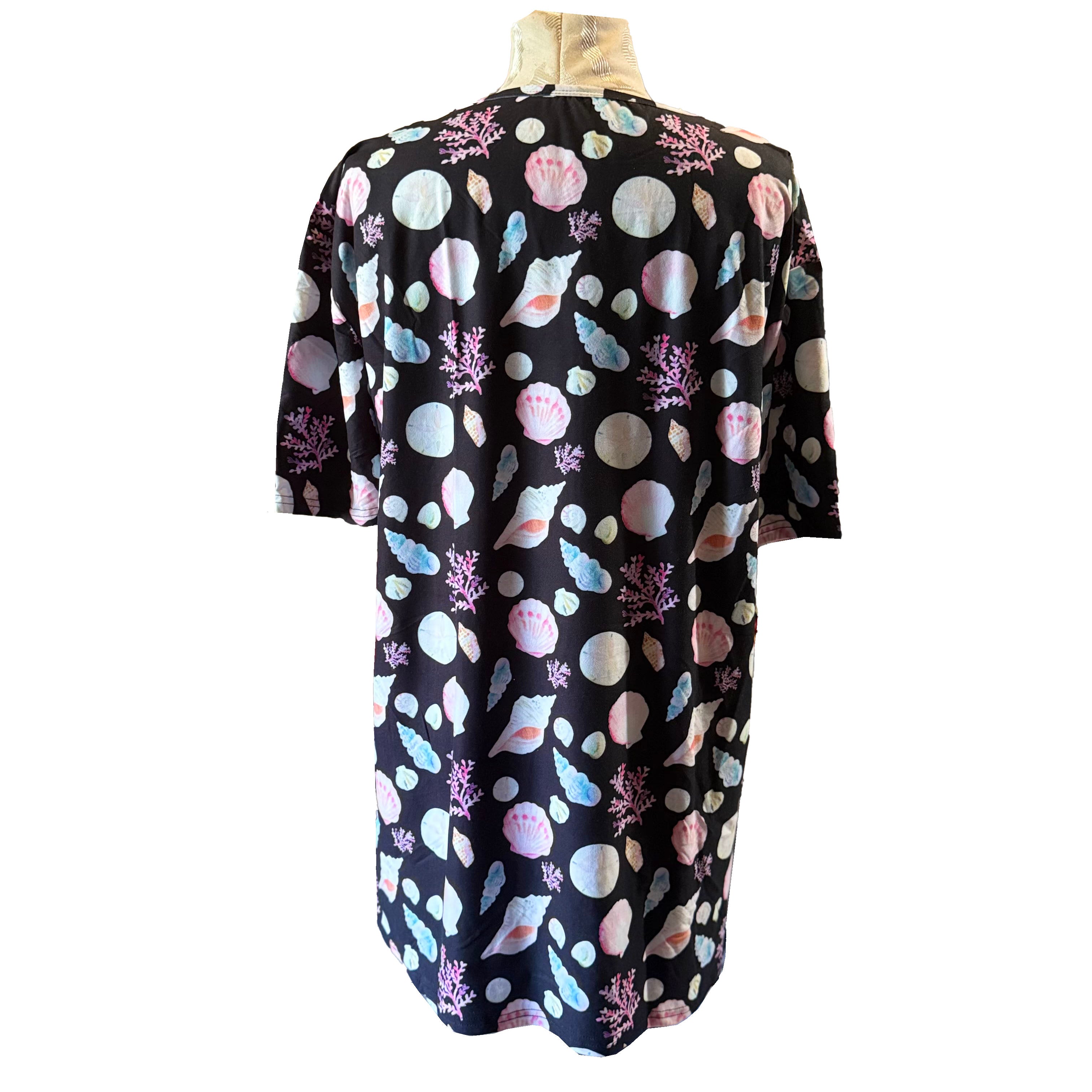 Seashell Print Leggings Material T-shirt