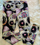Pretty Sugar Skull Print Leggings