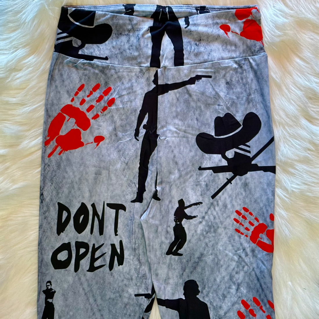 Dead Inside, Don't Open - Walking Dead Themed Print Leggings