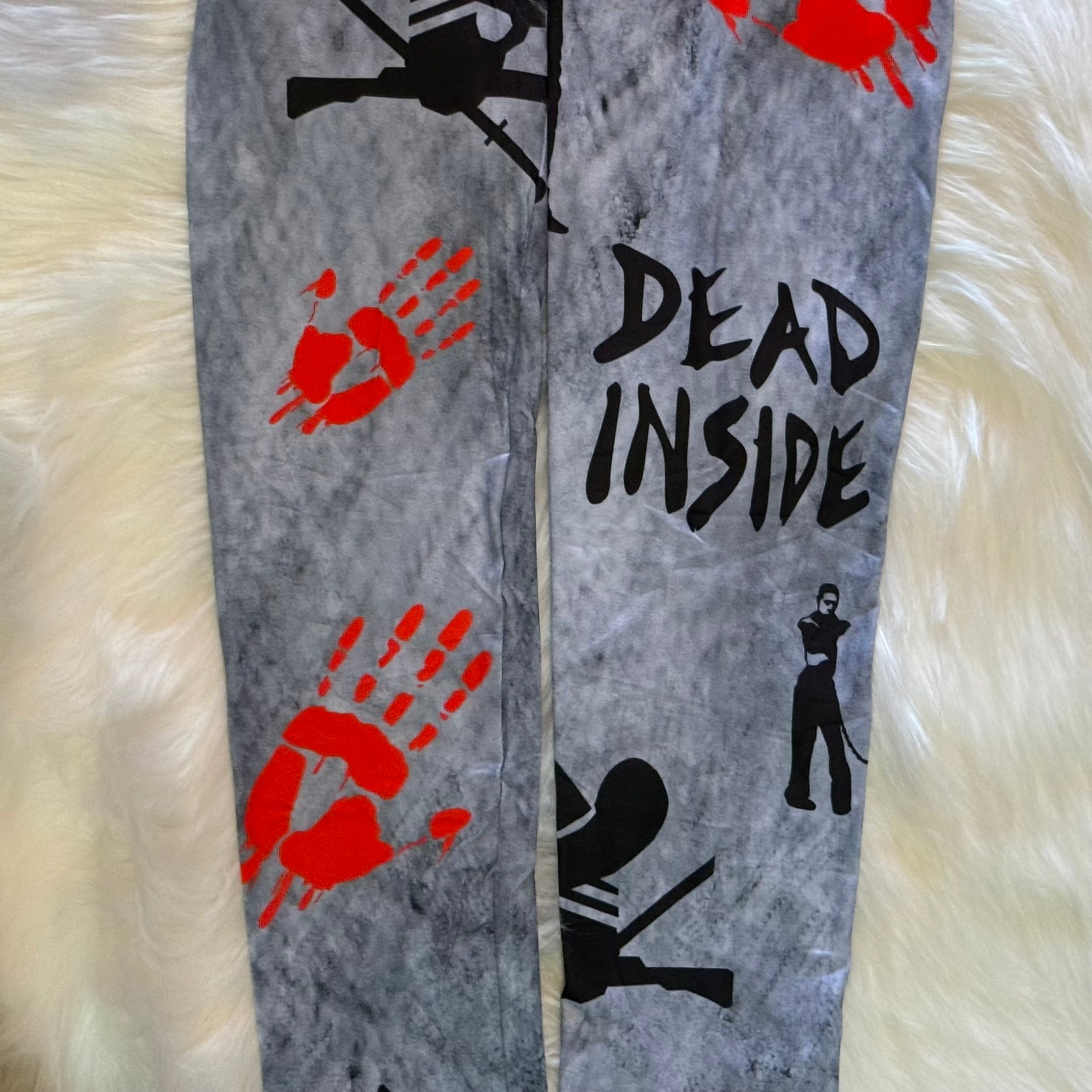 Dead Inside, Don't Open - Walking Dead Themed Print Leggings